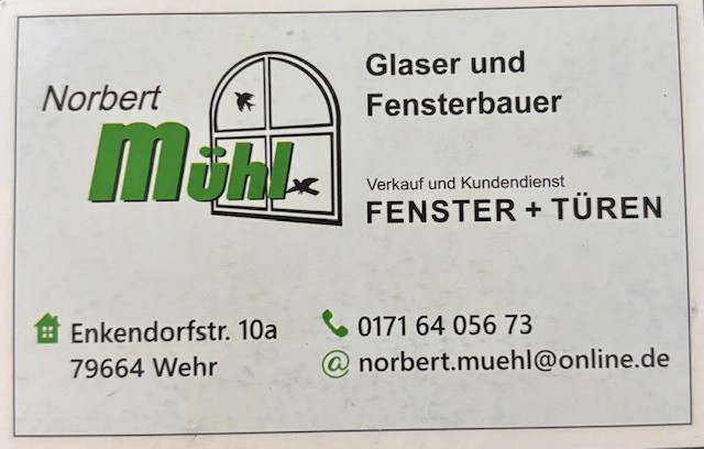 Glaser und Fensterbauer Norbert Mühl<br>